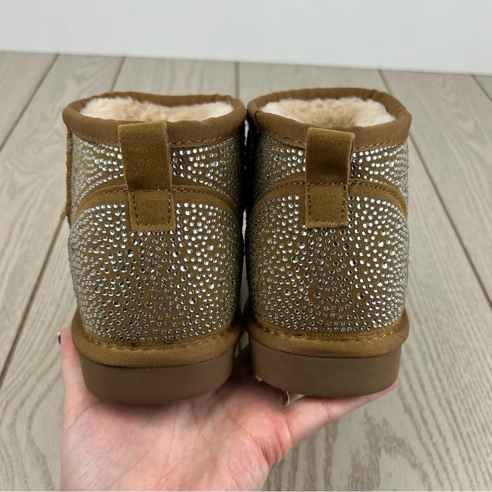 I.N.C. International Concepts Ariee Mini Cold Weather Booties 10M Tan Bling $60